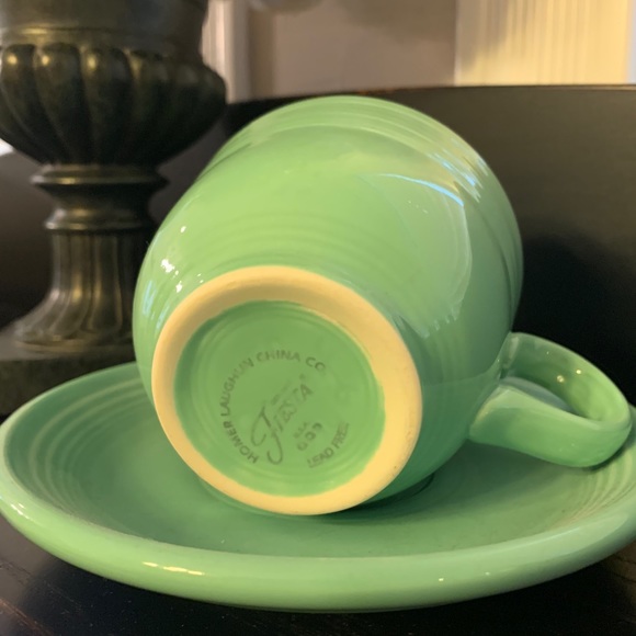 Fiestaware Kitchen Fiesta Ware Cup And Saucer Set Green Lead Free